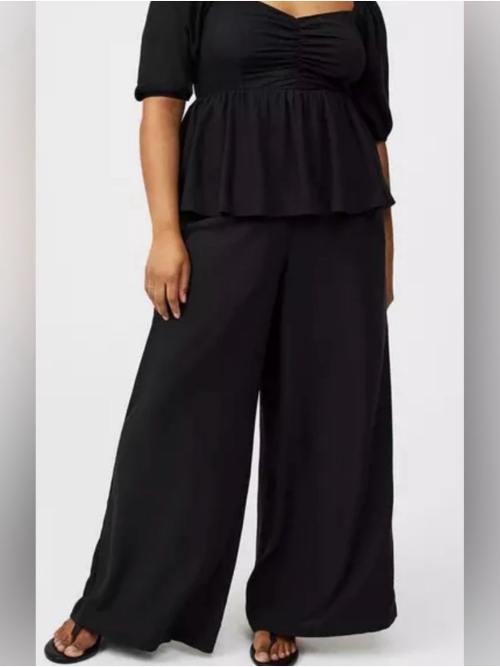 torrid Black Wide-Leg Pants size 00